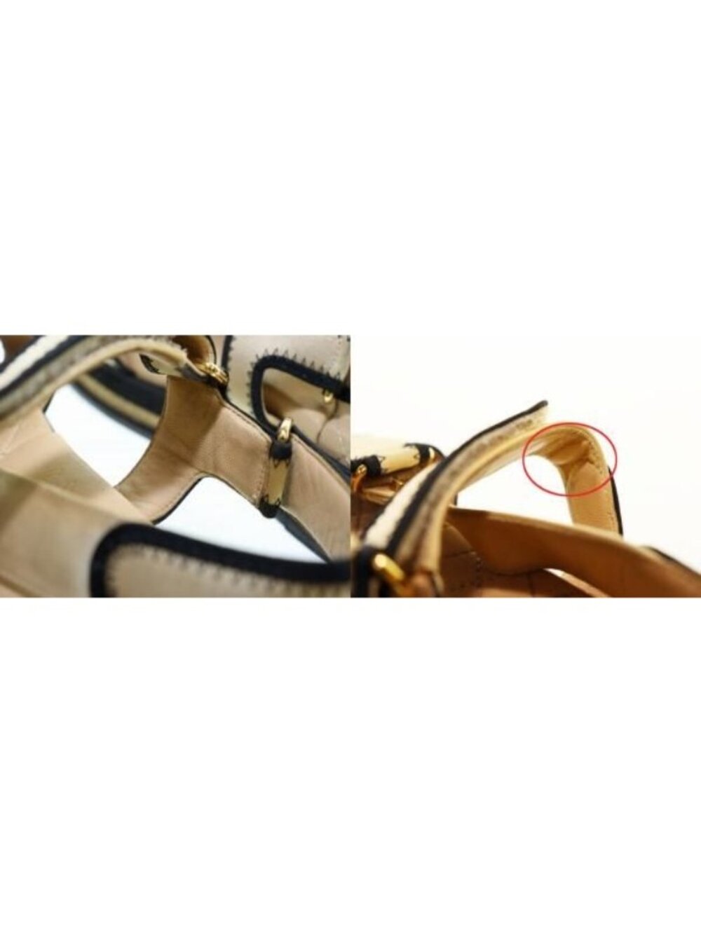 Chanel CC Logo Sports Sandals Satin Leather Beige - Picture 9 of 9